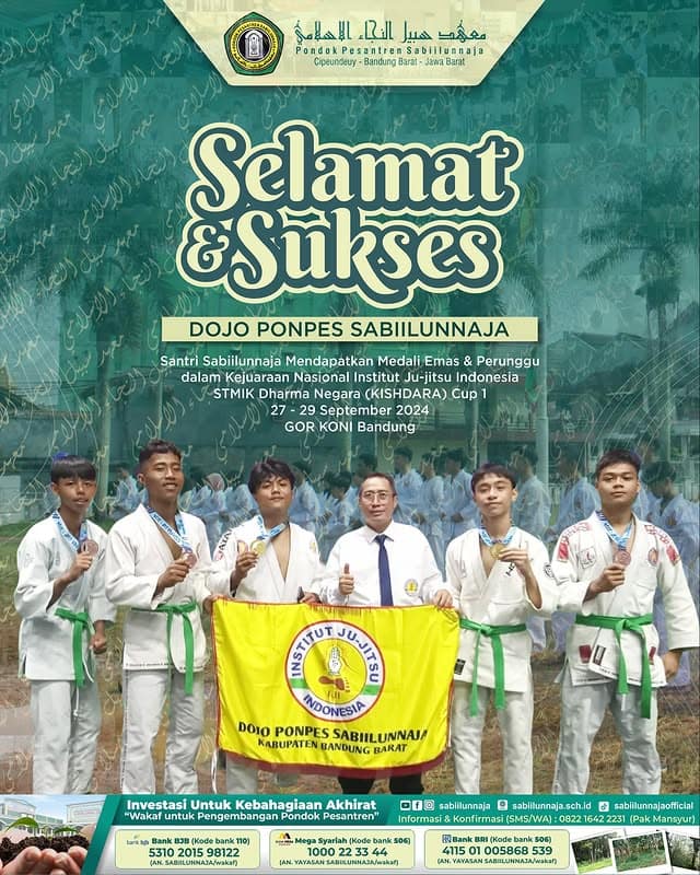 Prestasi Membanggakan Santri Sabiilunnaja di Ajang Kejuaraan Nasional JUJITSU